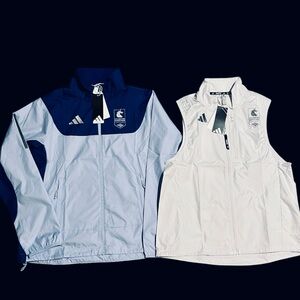 Adidas Boston Marathon 2025 Women's medium Celebration Jacket/ Vest bundle NWT